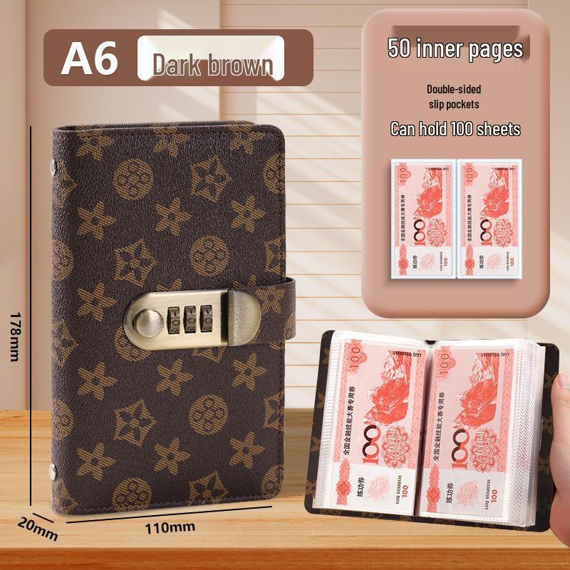 2025 Nový styl spořicí pořadač na hotovost: Album pro ukládání peněz a účetnictví