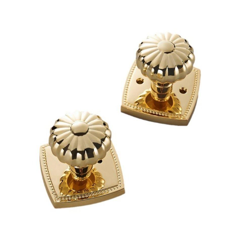 High Grade Zinc Alloy Invisible Door Lock Brass Magnetic Double-sided Lock Single Tongue Pumpkin Shape Spherical Lock Bedroom