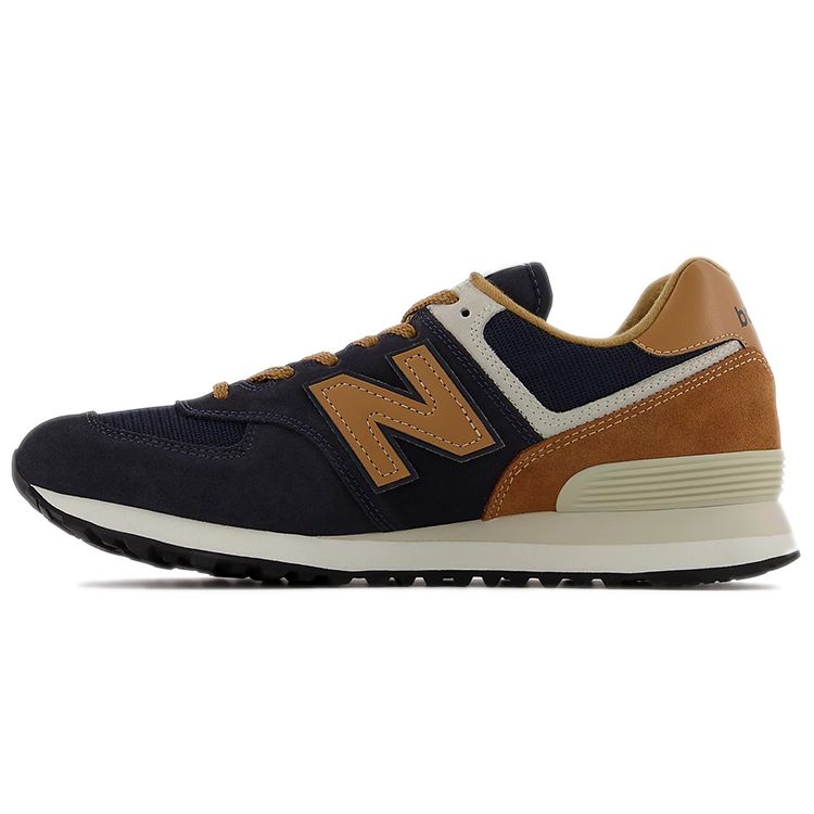 New Balance NB 574 V2 Retro Leather Low-Top Casual Running Shoes Unisex Sneaker Blue Brown ML574OT2