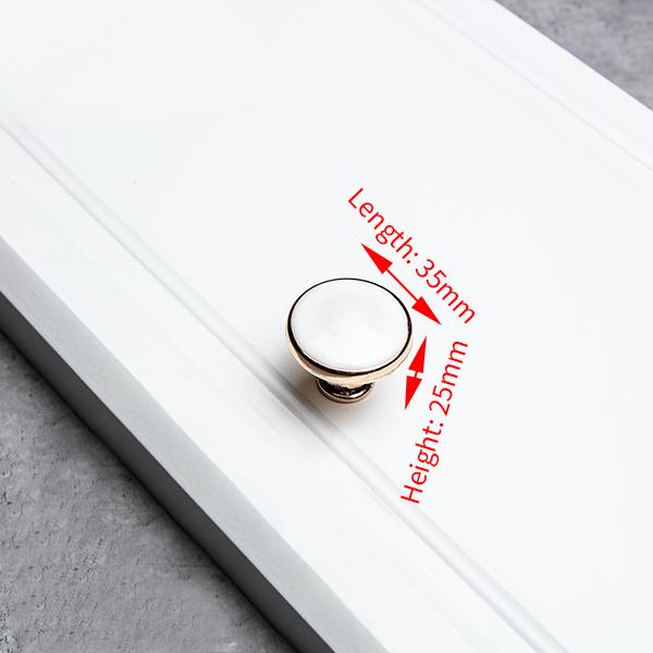 NAIERDI White Ceramic European Cabinet Handles Aluminum Alloy Door Kitchen Knobs Cabinet Pulls Drawer Knobs Wardrobe handle