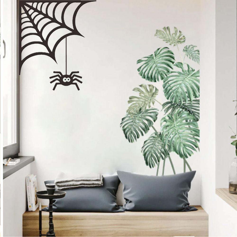 Waterproof DIY Prank Spider Web Window Halloween Decoration Decal Wallpaper Spider Sticker