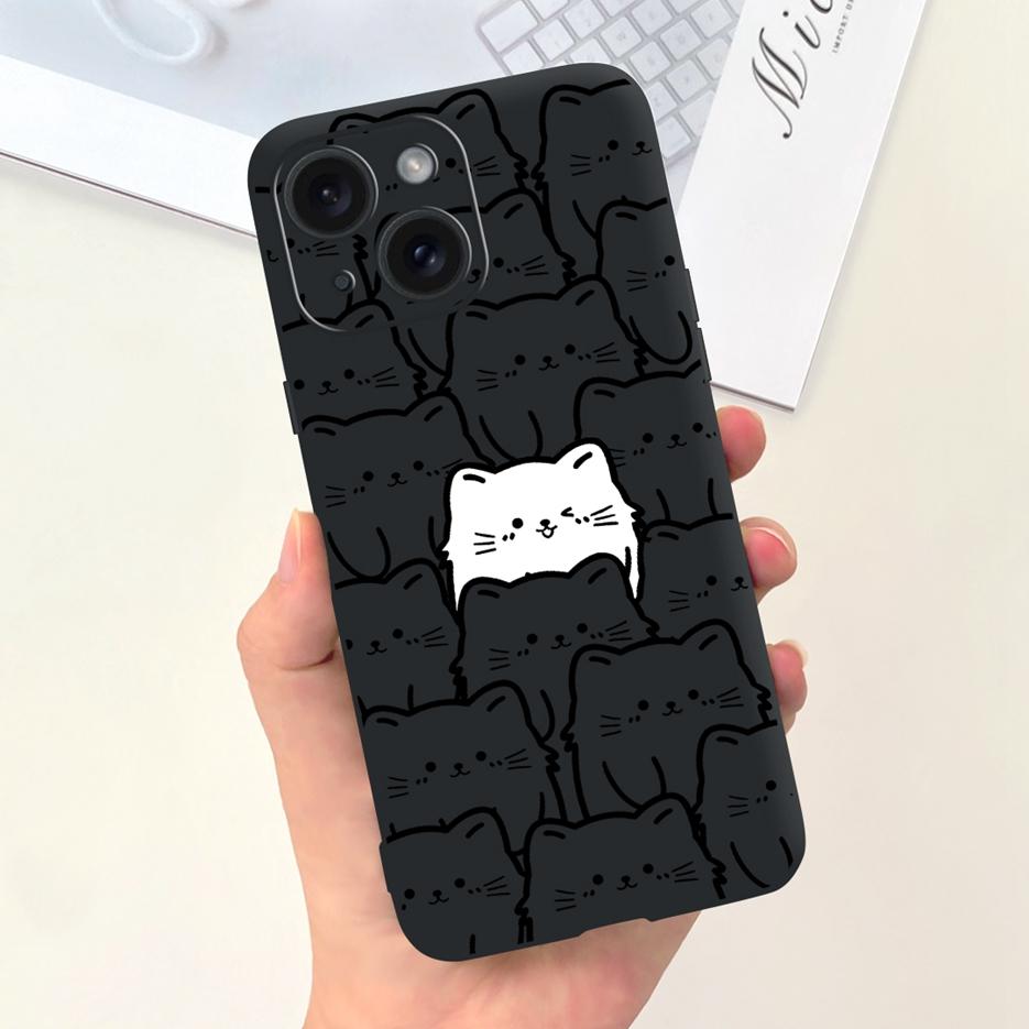 For Apple iPhone 15 Case Stylish Moon Spaceman Cartoon Cover Soft Silicone Phone Case For iPhone 15 Pro Max iPhone15 Plus Bumper