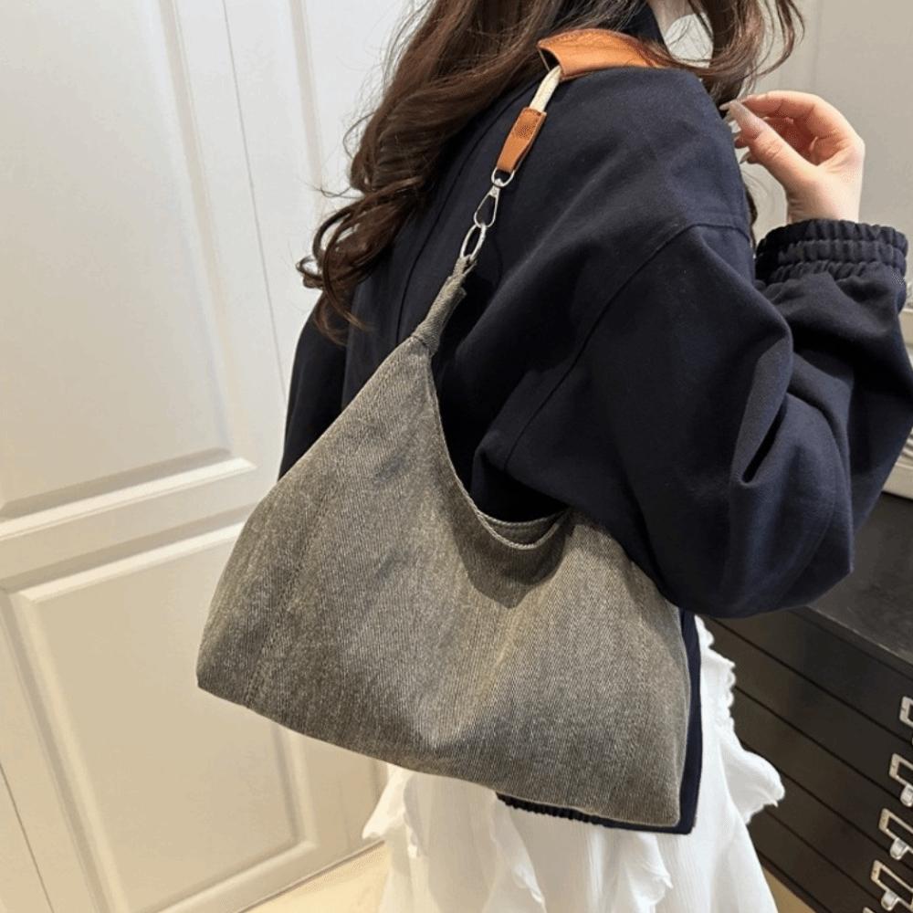 Vintage Denim Shoulder Bag Y2k Women Handbags Fashion Denim Tote Bags  Work Bag