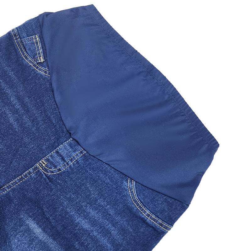 Jeans Skinny Premaman a Vita Alta - Autunno/Inverno, Supporto per la Pancia, Vestibilità Comoda, Modellante, Lunghezza Nove Punti, Apertura della Gamba Stretta
