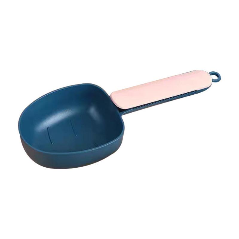Rice Measuring Scoop Multifunctional Cat Dog Pet Food Feeding Spoon With Sealing Clip Household Plastic Kitchen Measuring Spoon