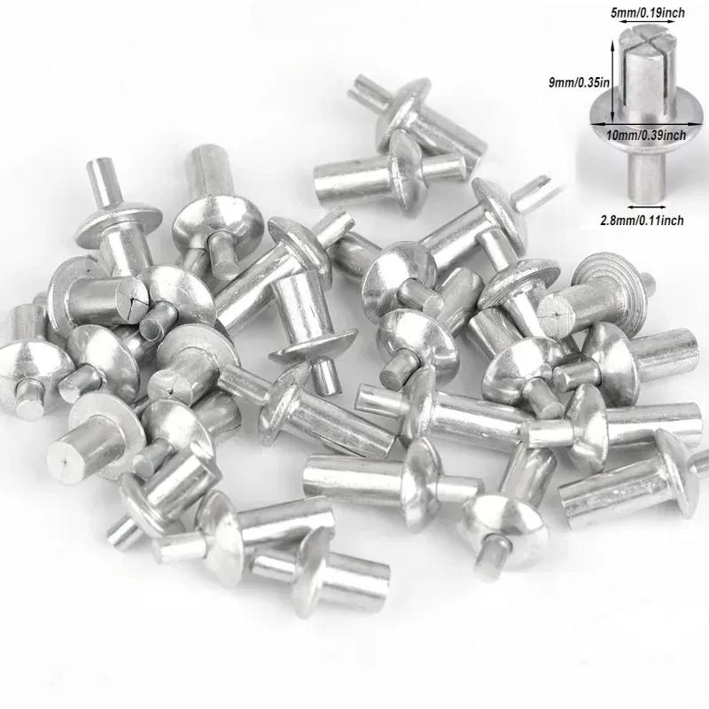

10/200 шт. Заклепки из алюминиевого сплава молоткового типа с распорными гвоздями, пробивные приводные заклепки, стержневые винты, крепежные изделия 10PCS