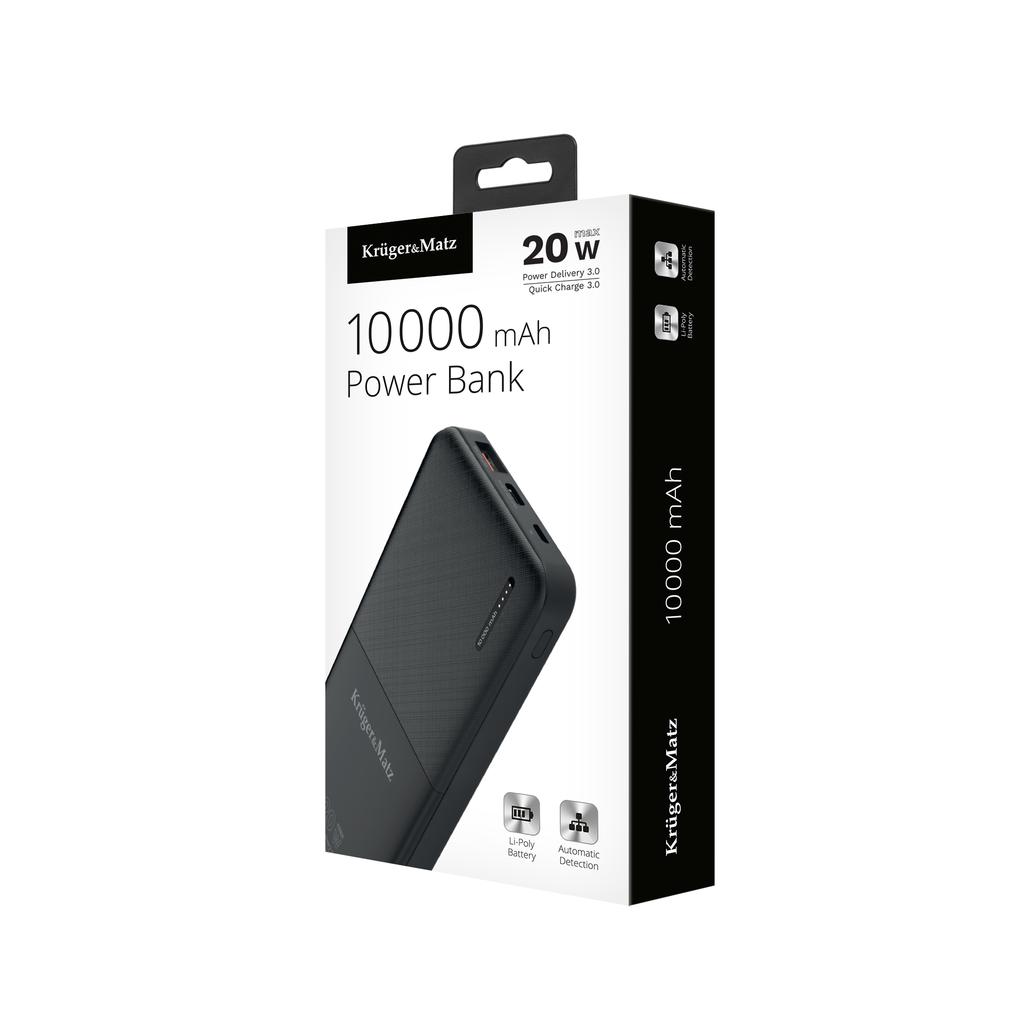 Power bank 10000mAh 20W QC PD USB-C KrugerMatz