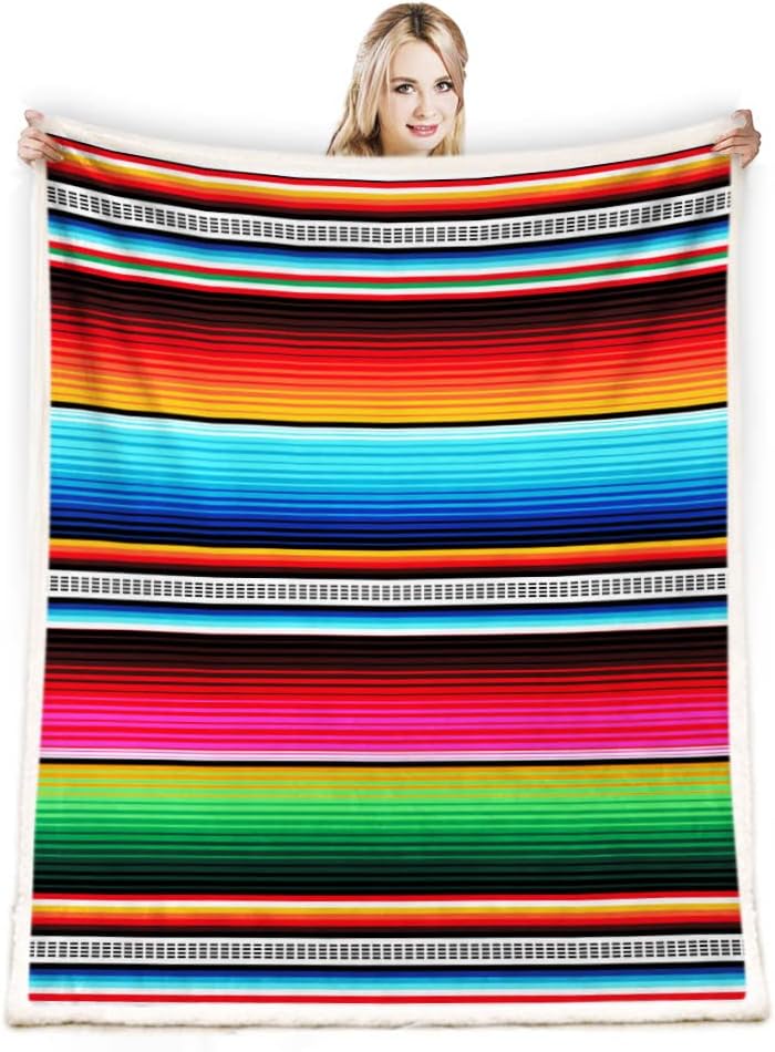 Manta mexicana De Cinco De Mayo, manta colorida suave y cálida De felpa para sofá, cama y sala De estar, regalo para Fiesta 75cmx90cm