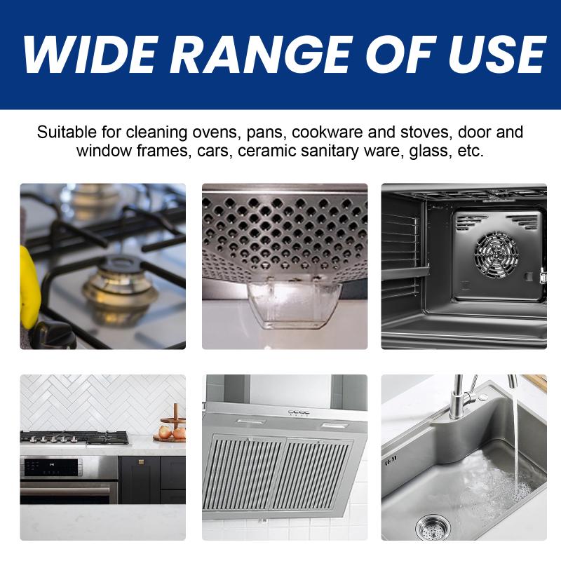 Stainless Steel Cleaning Paste Oil Rust Stain Remover Cream Kitchen Range Hood Pot Cookware Cleaner for Deep Cleansing Tasks