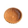 Bread Basket Round Kitchen Storage Basket Hand-Woven Coffee Breakfast Severing Tray Food Storage Platters for Drink Snack Tea