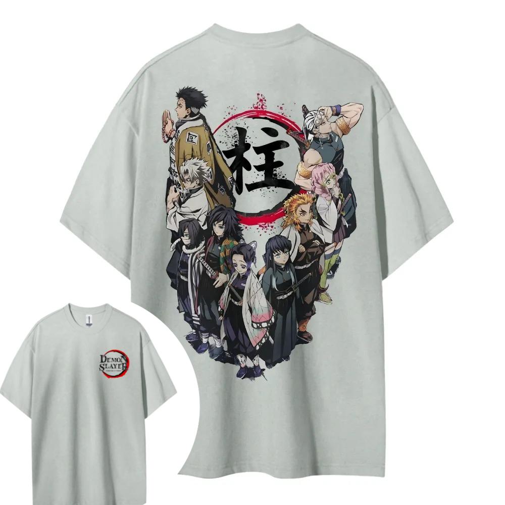 Demon Slayer Hotblooded Animation Shortsleeved Mens and Womens Same Comfortable Shortsleeved Couples Clothing Casual Top