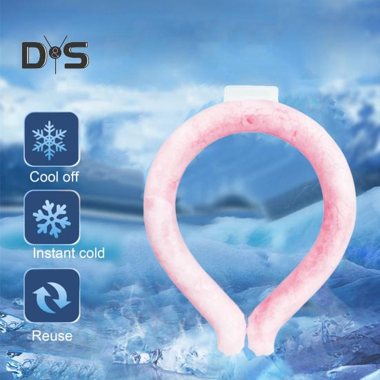 Sommer-Halskühlschlauch, tragbarer Halskühler, leichter, wiederverwendbarer Eiskältering, Outdoor-Prävention von Hitzschlag, tragbares Halswickelhalsband