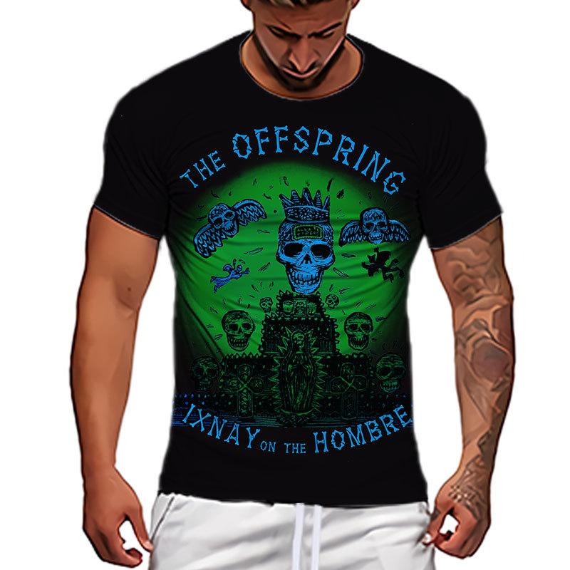 

Летний топ с круглым вырезом и 3D принтом забавного скелета, модная повседневная мужская футболка с коротким рукавом M