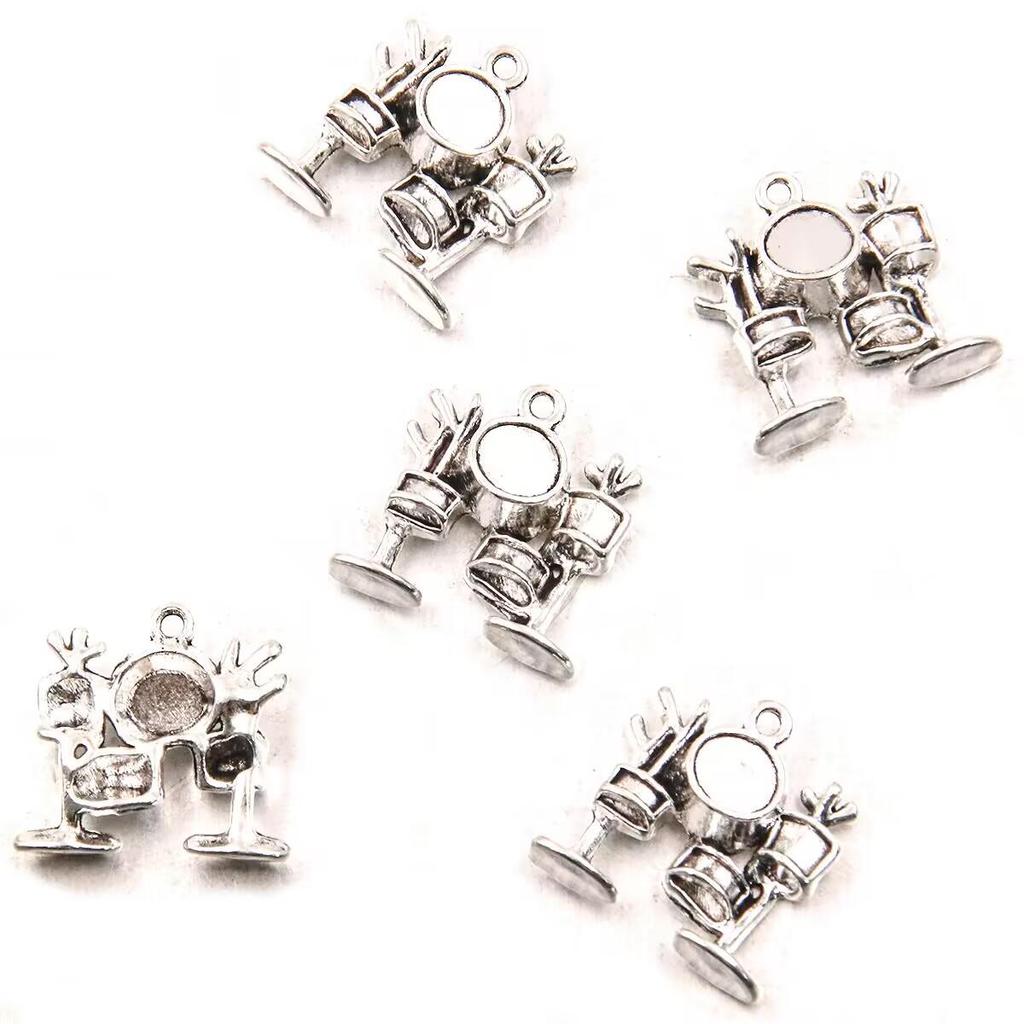 Retro Multi-Instrument Antique Silver Pendant Handmade Necklace Bracelet – Creative Accessories Boutique