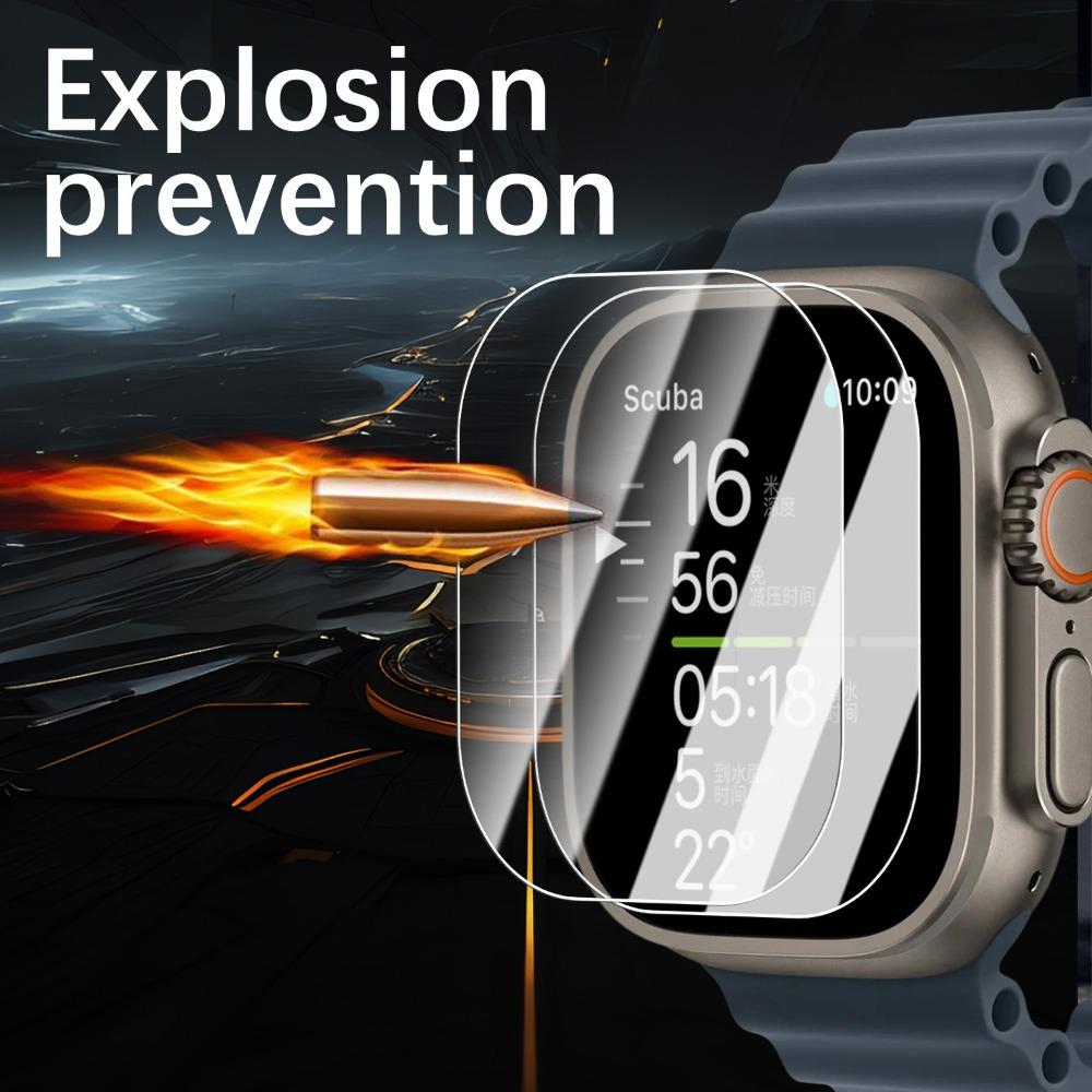 Easy Installation HD Glass for Apple Watch Ultra 3 Screen Protectors with Positioning Films Installation Tool for Apple Ultra 3