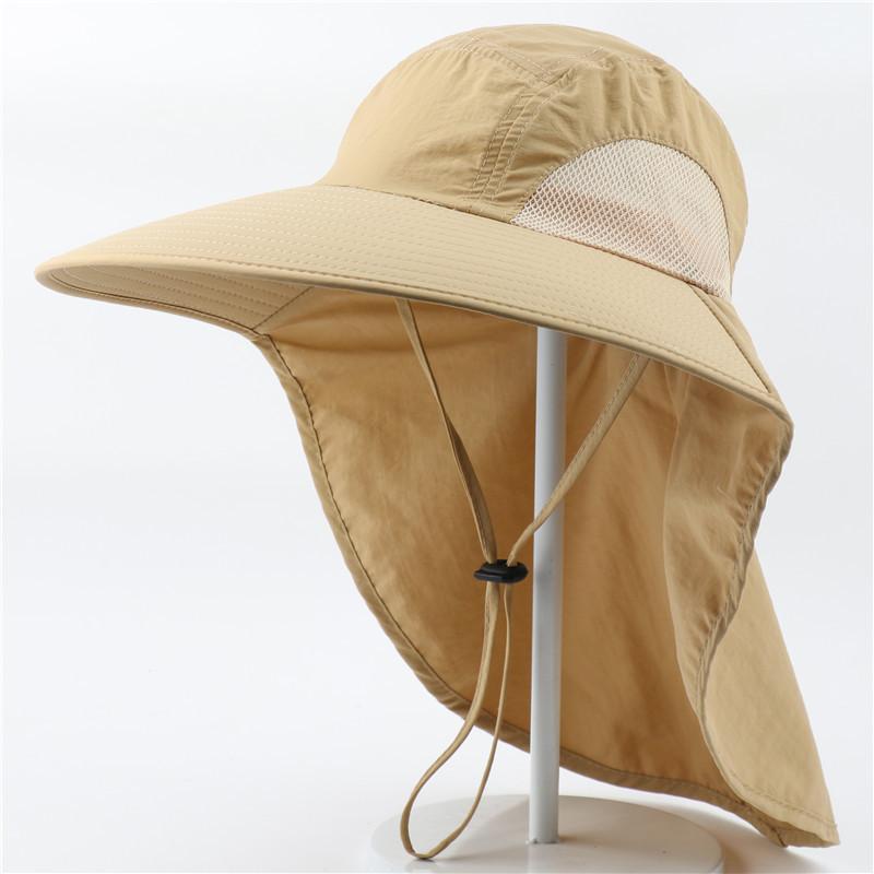 Men s and women s outdoor sunscreen anti-splashing hat, devil hat, sunshade anti-ultraviolet bucket hat, shawl outdoor hat One size fits all