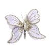Shatter Resistant Glittering Butterfly Christmas Tree Ornament 25Cm Velvets Design Indoor Outdoor Holiday Party Decoration