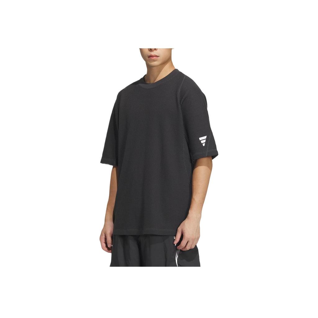 Adidas Fos Short Sleeve Top Comfortable Fashionable Simple T-Shirt Men Tops Carbon-Black KB4610