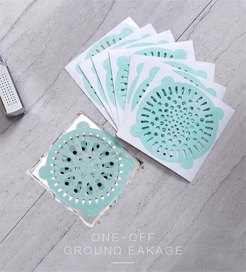 10 Pcs / Lot Disposable Hair Anti-lock Drainage Filter Pool Bathroom Sewer Filter Hair Adhesives