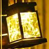 Outdoor Hanging Solar Lantern, Waterproof Rechargeable Decorative Lamp, Copper Wire Candle Light for Outside, Garden, Patio, Yard, Porch Decor