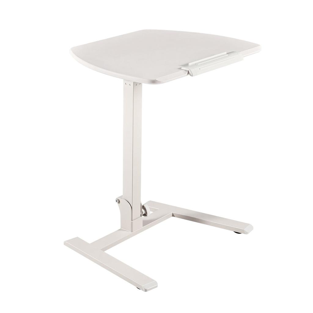 Standing Desk, Adjustable Height Mobile Stand Up Desk with Tilting Desktop, 650 x 480 mm Small Computer Sit Stand Workstation, 15 kg Capacity,