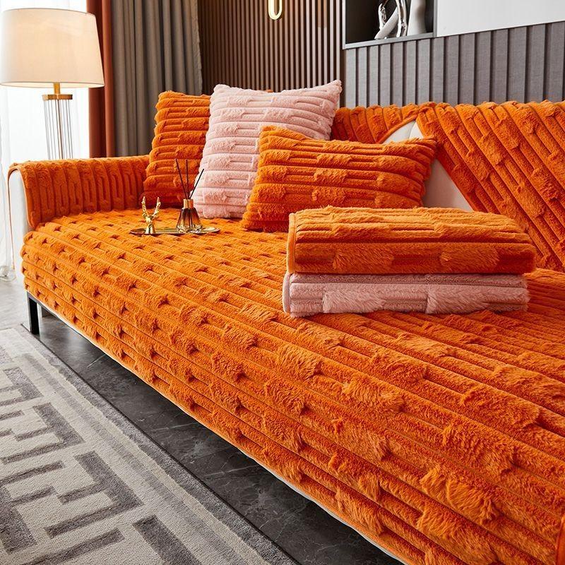 

Черная плюшевая диванная подушка, толстый теплый чехол для дивана, наволочка для гостиной, зимняя универсальная подушка для сиденья, нескользящий чехол, тканевый чехол для подушки 30X50cm pillowcase