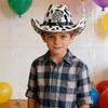 Comfortable Western Cowboy Cap for Boys and Girls with Stud Detail and Breathable Fabric for Daily Wear and Theme Party