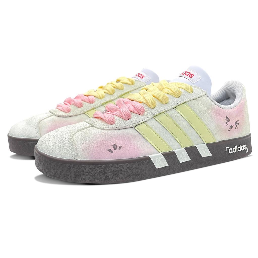 Adidas VL COURT 2.0 Resistentes a la abrasión Zapatillas de Skate de caña baja Unisex Crudo HQ1802(Equipo1120-)