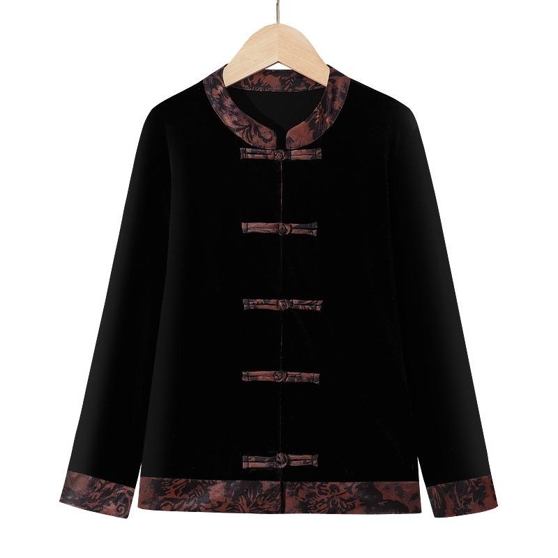 Elegant Autumn Two-Piece Suit for Stylish Middle-Aged & Elderly Women 5XL (145-155 jin)