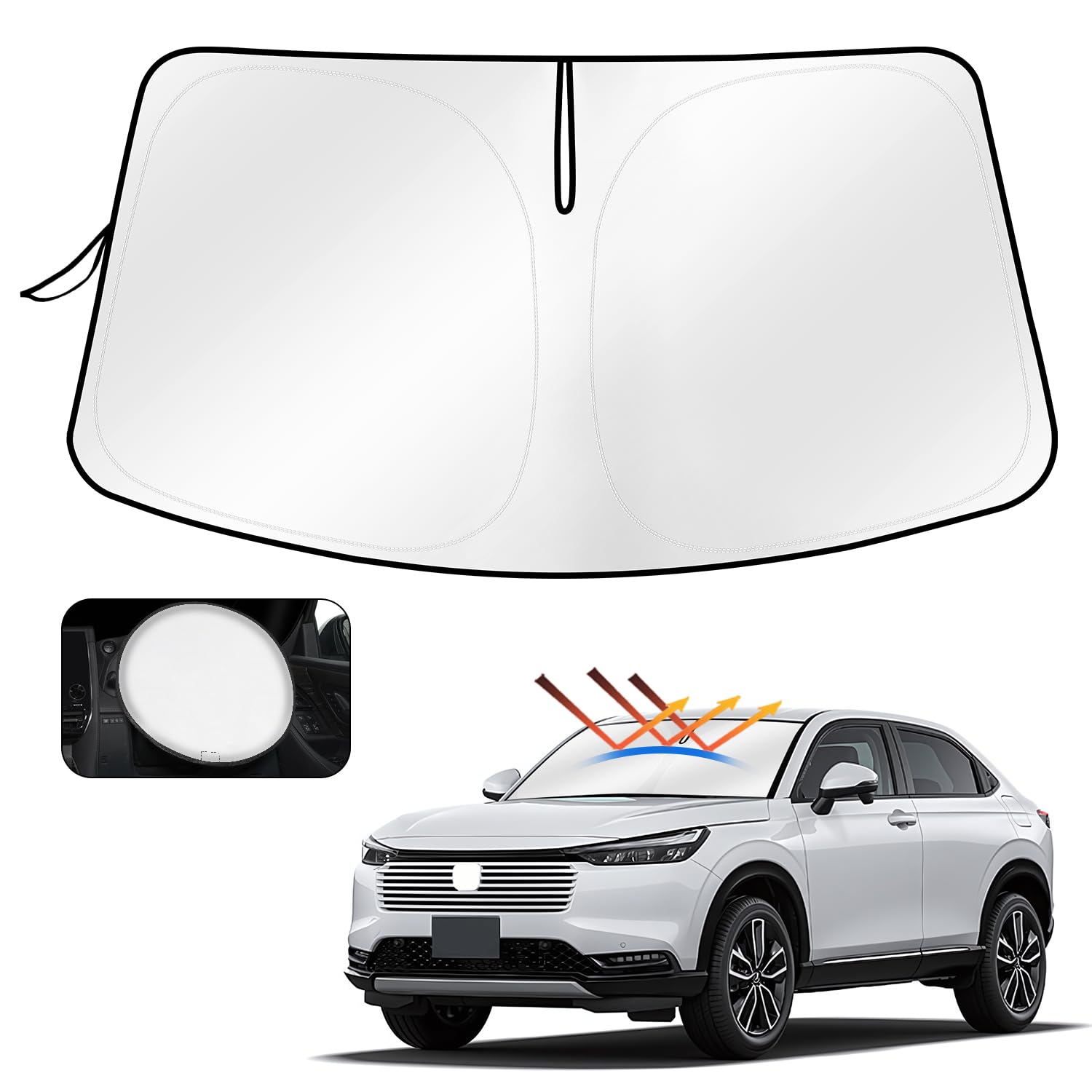 

Cartist Honda New Vezel RV Front Sunshade with and UV Car Custom Interior Easy Includes Storage Direct from the Manufacturer (Compatible RV3/4/5/6