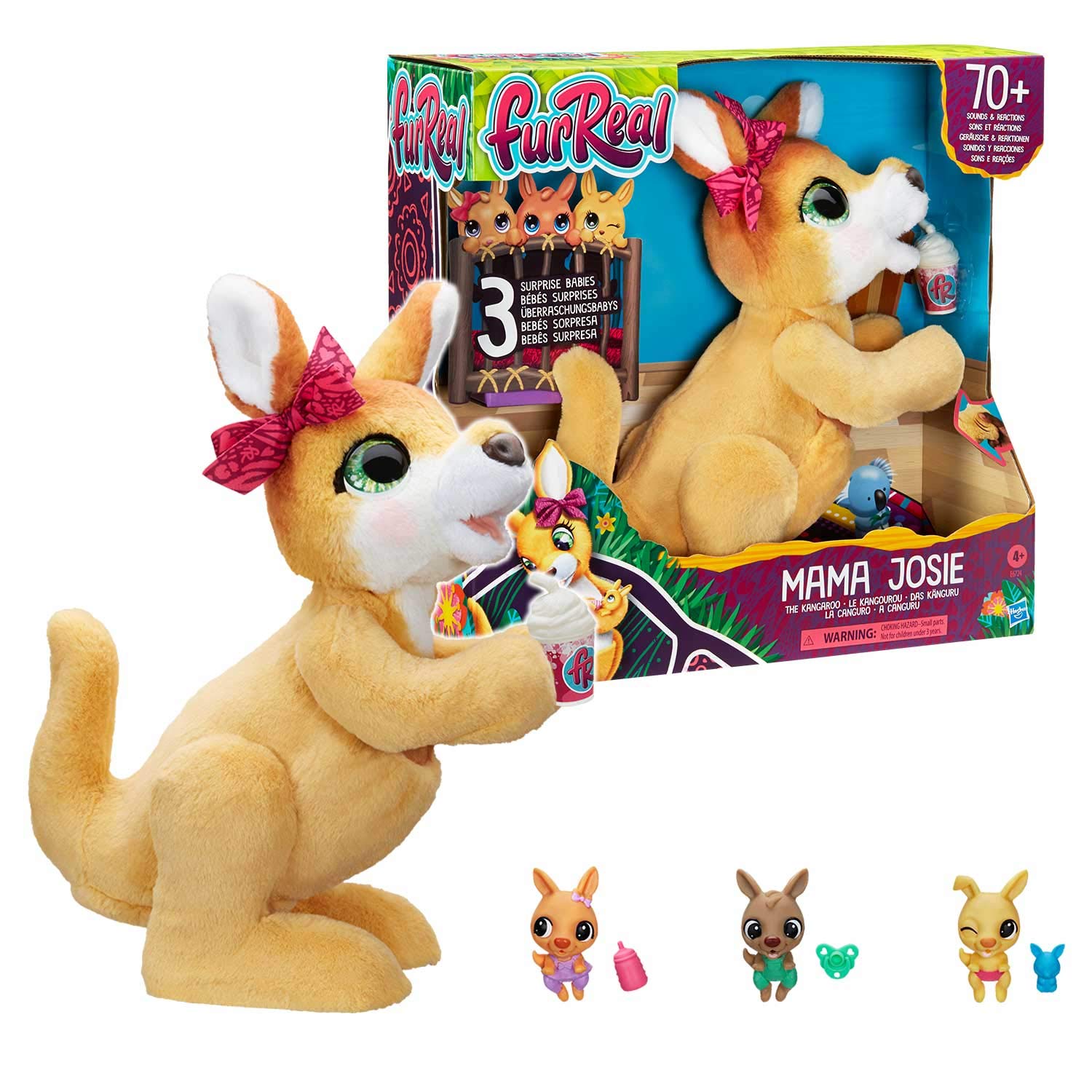 

Hasbro FurReal Josie the Kangaroo Powered and Authentic Mom, Interactive, E6724,