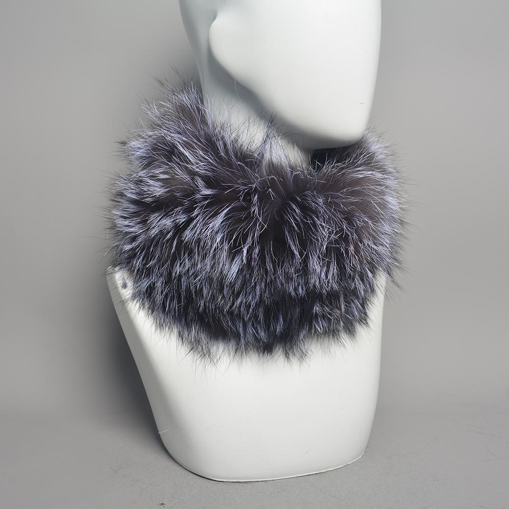 

Женский зимний теплый шарф из натурального меха лисы, меховые повязки на голову, шарфы из меха лисы, роскошная грелка для шеи, хорошая эластичность, натуральные меховые муфты Good elasticity