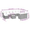 Vidaxl 11-Cz. Set di Mobili da Giardino con Cuscini, Beige, Polyrattan