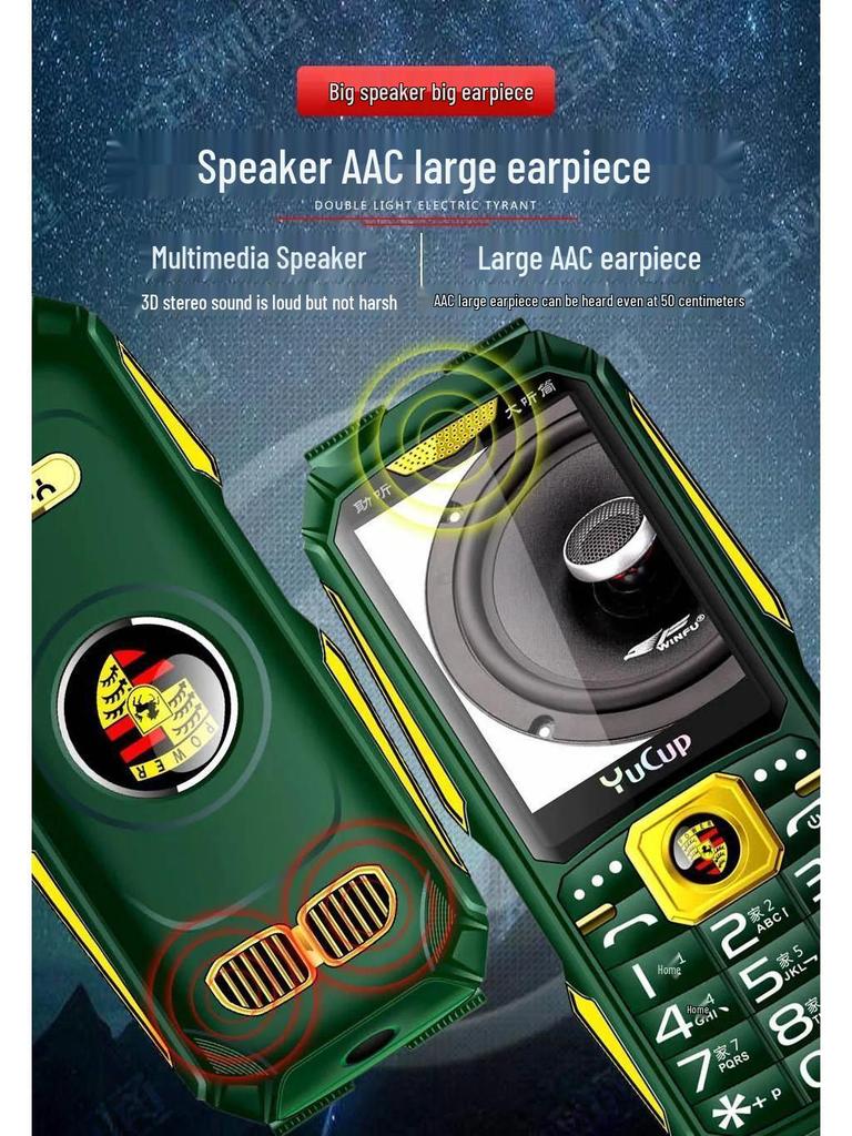 Durable Elderly Smartphone with Eye-Protection, Large Screen, 4G/5G, Power Bank, and Long Standby