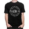 God Is My Refuge And My Fortress Psalms 91 T Shirt for Men Pure Cotton Tshirt Short Sleeve Tee Shirt Loose Fit Clothing Gift