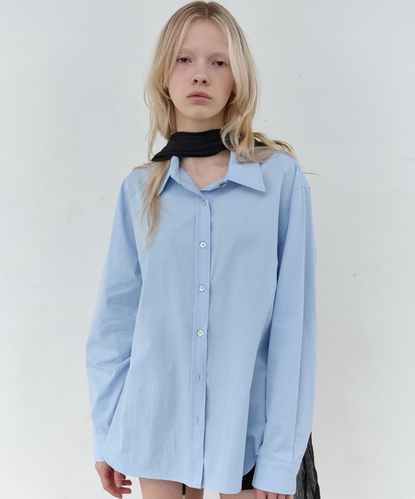 Seolan Vintage Cotton Shirt_Skyblue