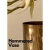 Vase für Wohnzimmer | Metallvase für Heimdeko | Blumenvase Vintage Antik Dekor | Tisch Gold Blumenvase für Heimdekoration