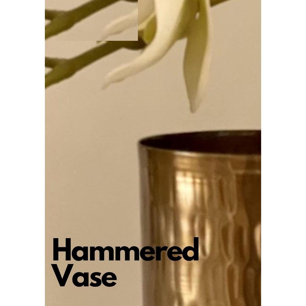 Vase für Wohnzimmer | Metallvase für Heimdeko | Blumenvase Vintage Antik Dekor | Tisch Gold Blumenvase für Heimdekoration