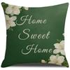 Vikama Spring Summer Pillow Covers Green Leaves Bird Lily Print Decorative Cushion Covers For Home Porch Sofa Decoration