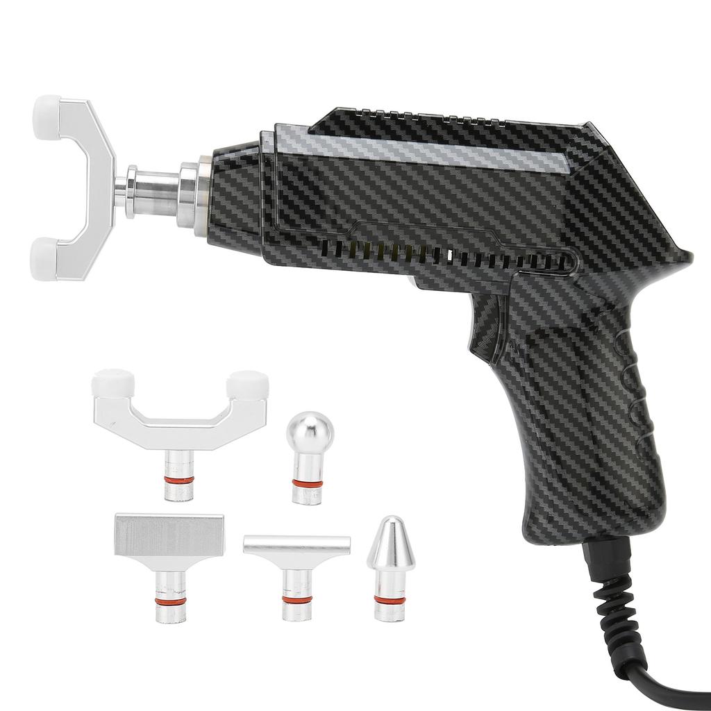 Electric Spine Chiropractor Strength Adjustable Heat Resisting Electric Spine Massager BlackUS Plug