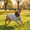 Soft Dog Thermal Shirt High Collar Striped Sweatshirt Pet Warm Sweater  Cold Weather