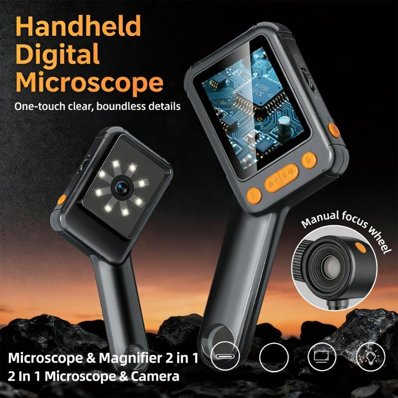 1000X Magnification Digital Microscope with 2.8 Inch Clear High Definition Screen Auto Focused for Educational Use Kids Adults