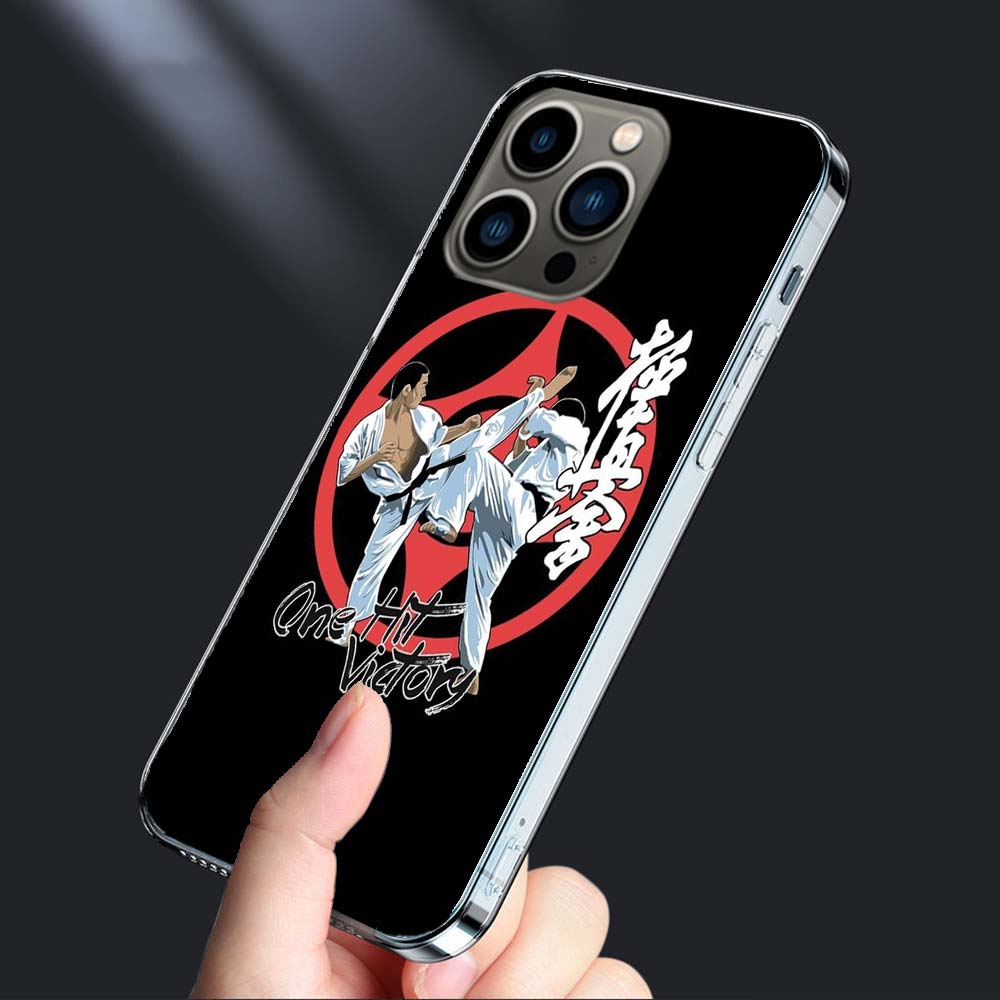 Oyama Kyokushin Karate Phone Case For Iphone 16E 15 Pro 14 Plus 17E 16 17 Pro Max Air 11 12 13 Mini Shockproof Capa Cute Cove