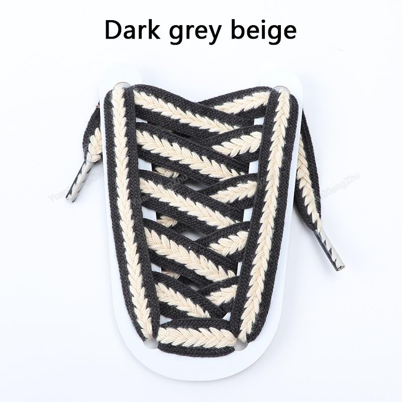 Colorblock Shoelaces for Sneakers Quality 1.5cm Widen Flat Shoelace Brand Cotton Laces for Shoes 100/120/140/160CM Shoestrings