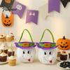 Halloween Costume Accessories Candy Bags for Kids, Trick or Treat Handbag with Handle, Spooky Durable Carrying Witch Ghost Black Cat Pumpkin