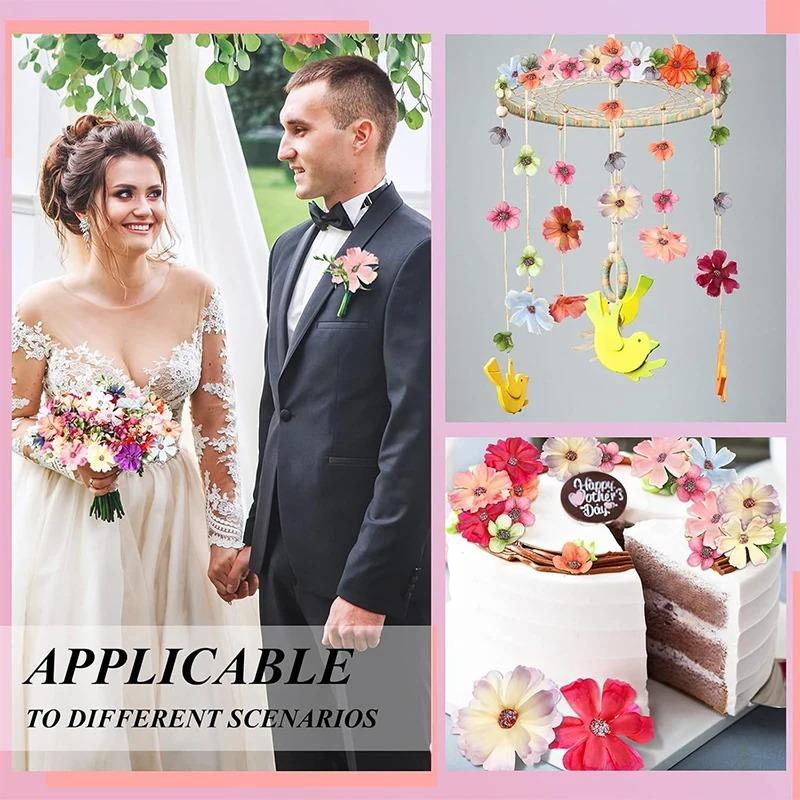 20/50 Stück Künstliche Blumenköpfe Seiden-Falsche Blumen für Heimzimmer-Dekoration Hochzeitsdekoration DIY Scrapbooking Bastelgeschenke Zubehör