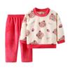 Thick Warm Flannel Pajama Set for Toddlers - Boys & Girls, Autumn/Winter Collection