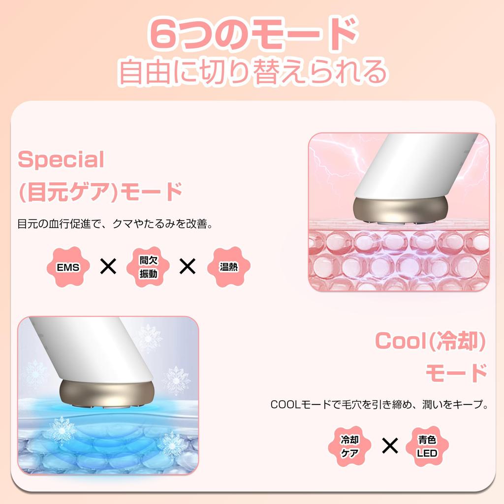 Facial Massager with High RF Hot Cold Ion Ion Microcurrent Hot Cold Cooling 6 3 Sonic Eye Mouth Skin Face Pore USB Home Gift for New Includes Japanese