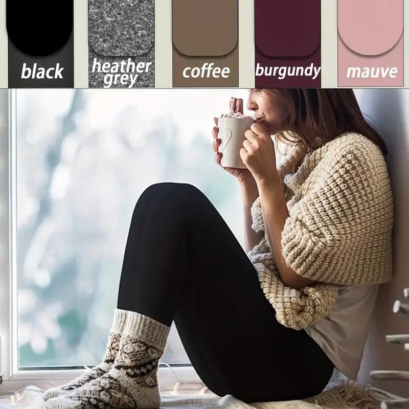 Women's High-waisted Women Pants Elastic Warmth Long Autumn and Winter Plus Velvet Warmth Thin Abdomen