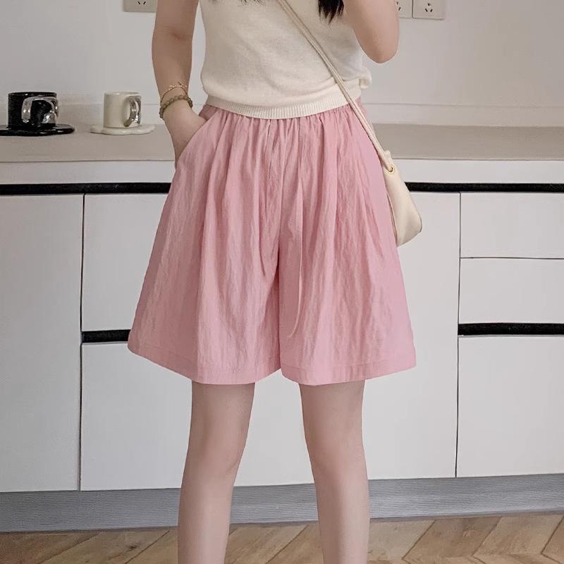 

YAMAMOTO Women s Wide-Leg Drawstring Shorts - Breathable, Versatile, Summer Wear with Pockets L (100-120 jins)